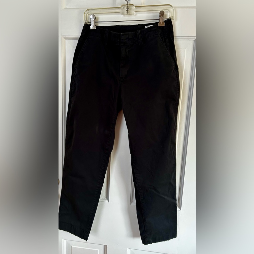 Gap Downtown Khaki Trousers Black New High Rise Straight Leg - Women’s Size 6